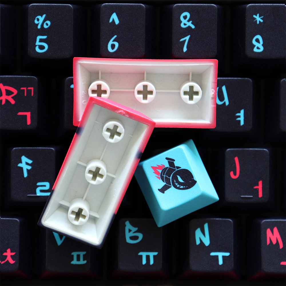 Jinx الكورية الكرز الشخصي PBT 129 مفاتيح خمسة جوانب صبغ الفرعية أغطية المفاتيح للوحة المفاتيح الميكانيكية GH60/GK61/GK64/84/87/96/104/108/980