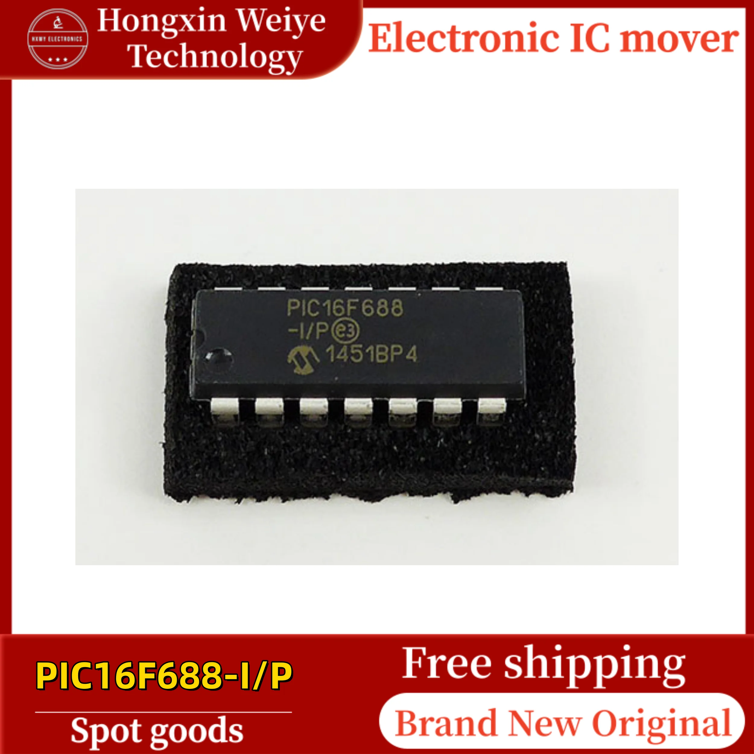 

5/10 PCS PIC16F688-I/P PDIP-14 20MHz 7KB Microcontroller MCU Brand New In Stock Free Shipping
