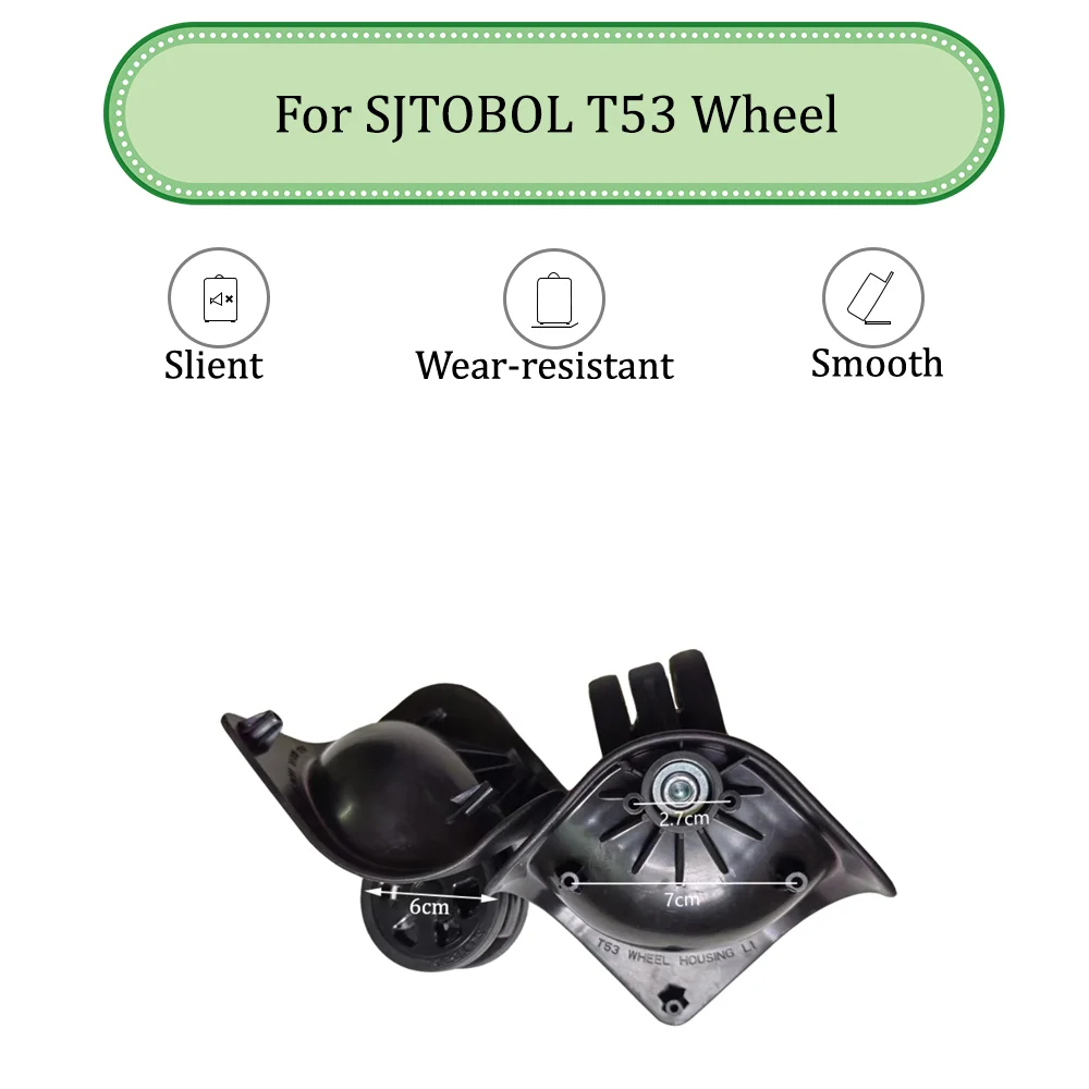 For SJTOBOL T53 Universal Wheel Replacement Suitcase Silent Smooth Shock Absorbing Durable Convenient Accessories Caster Wheels