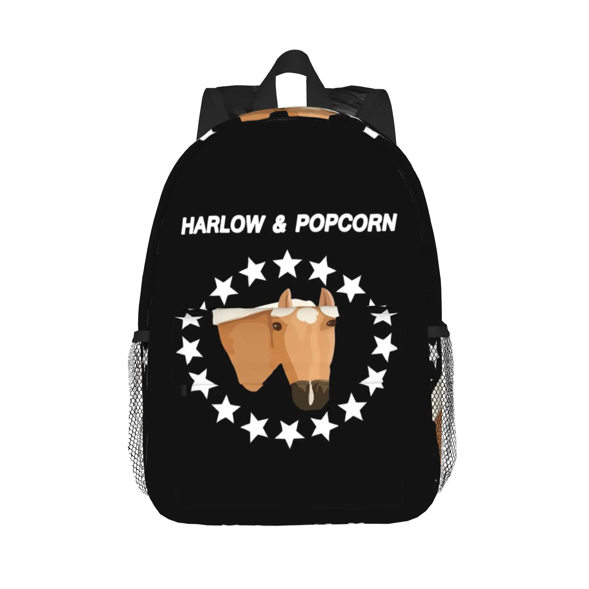 Mochila Harlow And Popcorn Merch Popcorn The Pony, mochila de gran venta para niños y niñas, bolsos de hombro para hombres y mujeres, mochila escolar