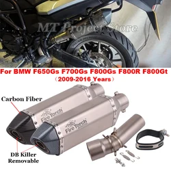 Slip On For BMW F650Gs F700Gs F800Gs F800R F800Gt 2009 - 2016 Motorcycle Exhaust Escape Left Middle Link Pipe With Muffler Moto