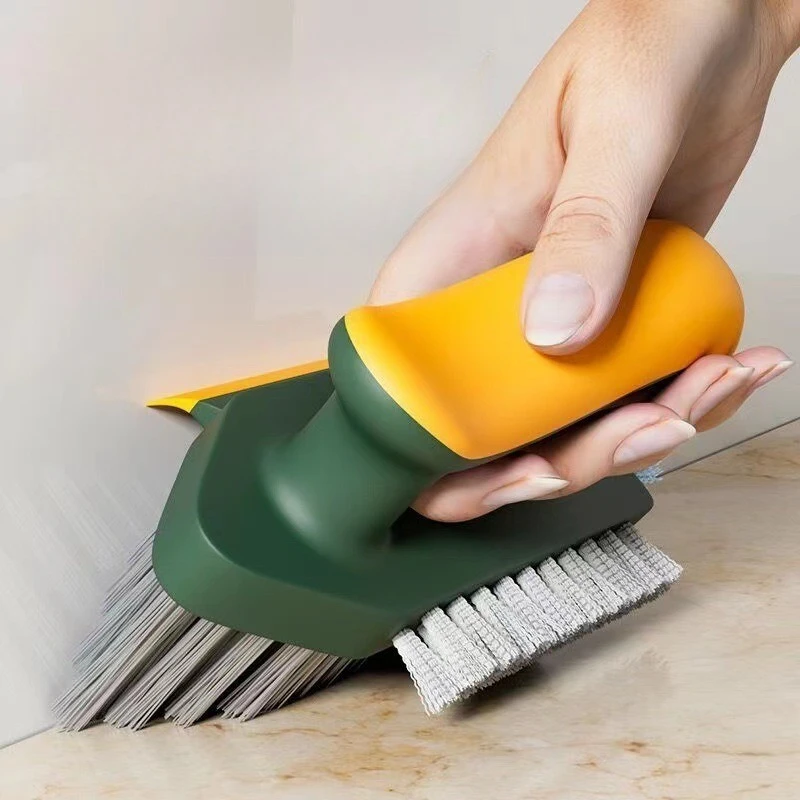 2-in-1 Gap Cleaning Brush Multifunctional Tile Crevice Scrubber Scraper Bathroom Toilet Corner Cleaner Tool