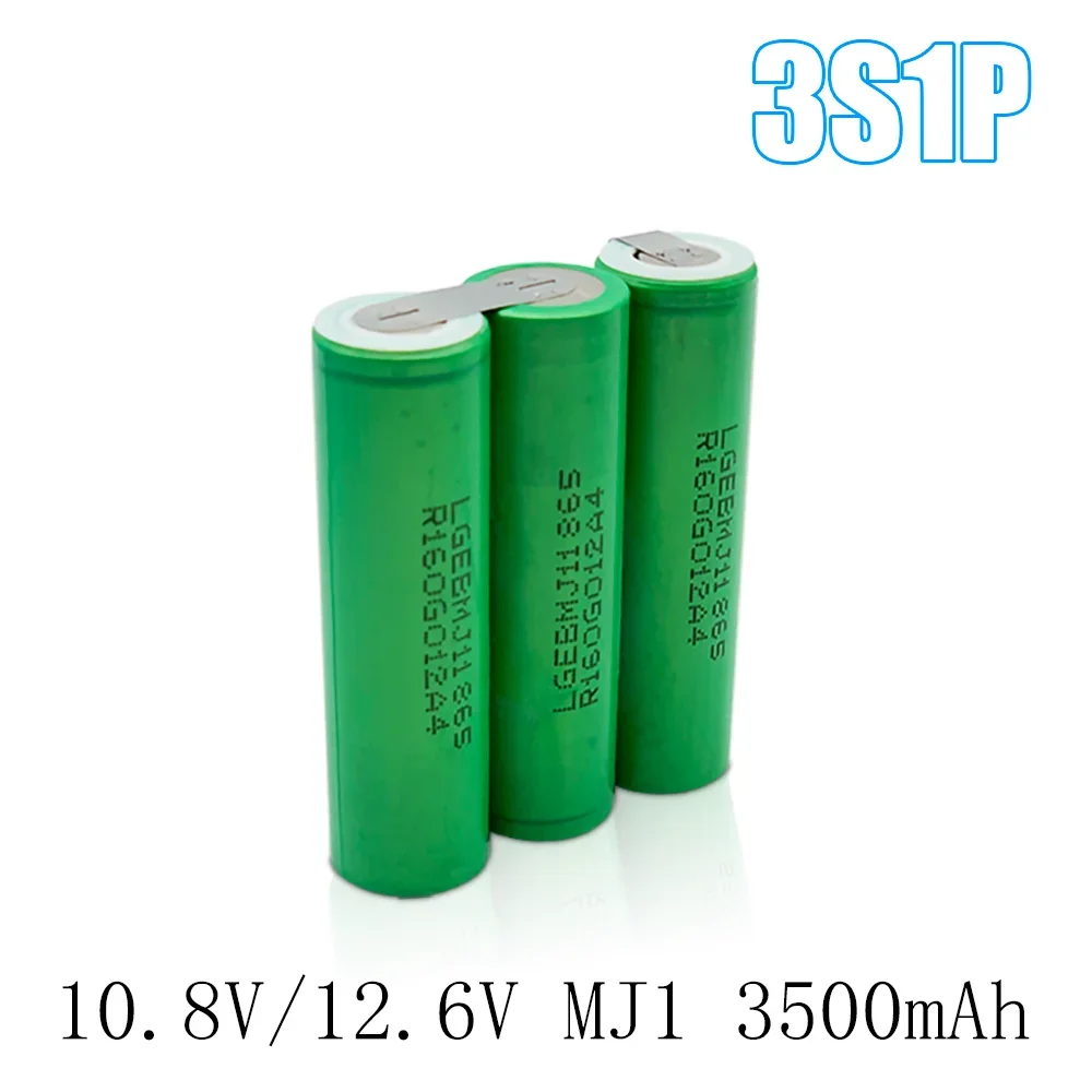 3S1P 4S1P 5S1P 6S1P 18650 battery pack custom 18650 battery welding 3500mah battery pack 10.8V to 25.2v screw driver electrode