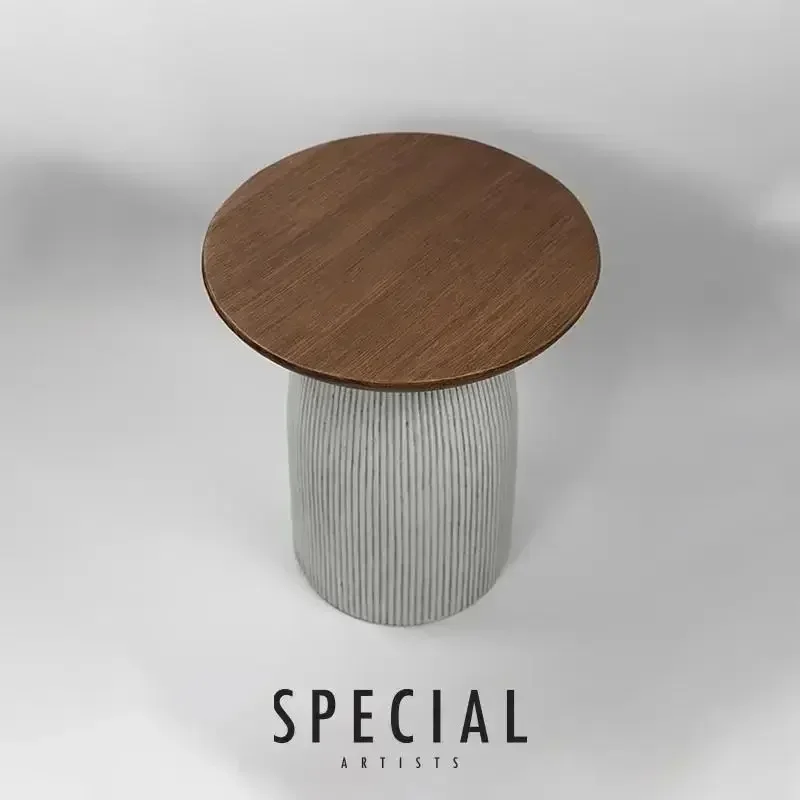 New Internet celebrity Simple Nordic Style Rounded Corner Table Bedroom Shape Bedside Cafe Outdoor Movable Small Round Table