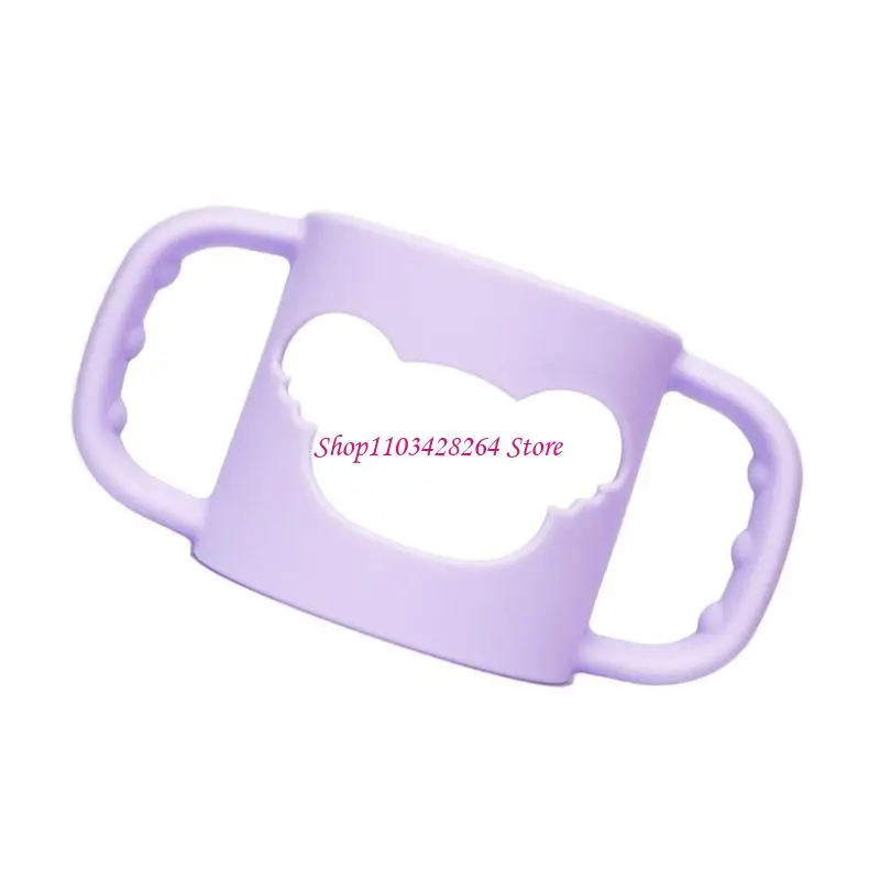 Easy Grip Soft Silicone Handle for Baby Bottles Encourages Independent Feeding