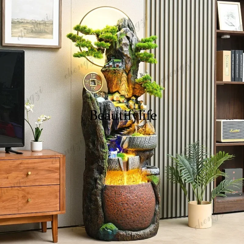 A139 Rockery flowing water fountain circulating water making money feng shui wheel floor ornament water feature opening gift
