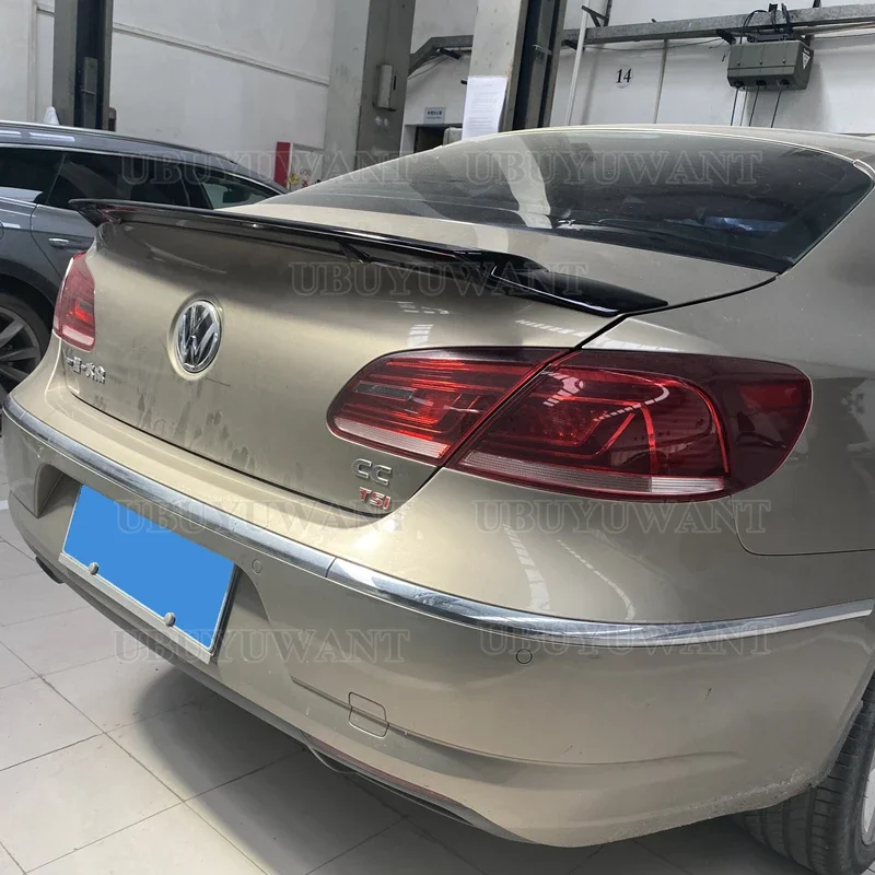 Rear Trunk Spoiler For Volkswagen VW Passat CC 2009-2018 ABS Plastic Gloss Black Spoiler Rear Trunk Wing Spoiler Car Styling