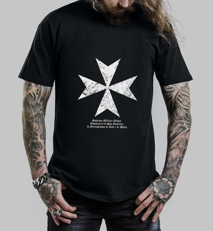 Camiseta de Verano 2026 para Hombre y Mujer, Cómoda, con Cruz Octogonal de los Caballeros del Hospital de Malta, Orden de Jerusalén, Isla de Rodas, San Juan