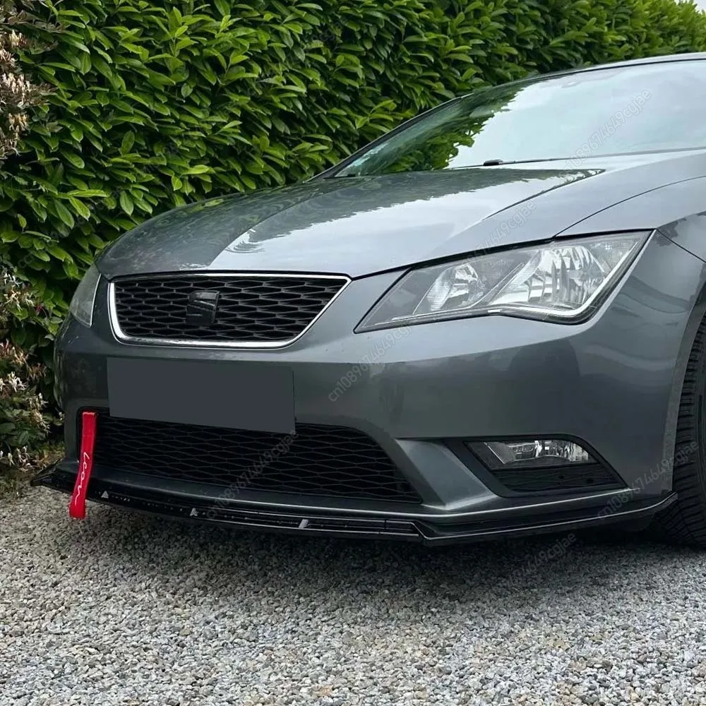 

For Seat Leon 3 MK3 5F TDI TSI ST SC 2012-2016 Diffuser Cover Gloss Black Custom Accessories Car Front Bumper Lip Spoiler Tuning