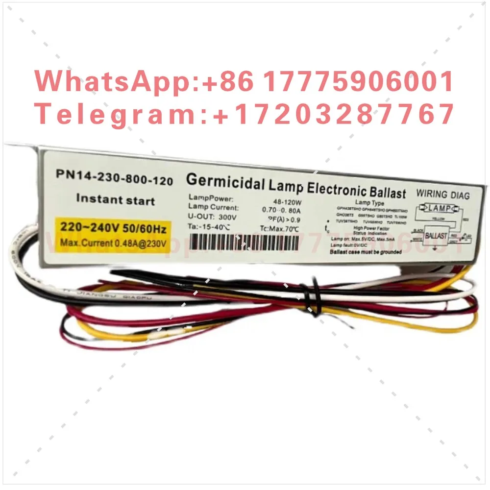 PN14-230-800-120 Electronic Rectifier 100W UV Aging Lamp Ballast