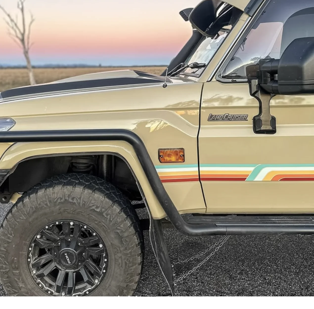 Modified Car Stickers Side Waistline Precut Stripes Decal Vinyl Blackout Wrapping Decoration Graphics for Land Cruiser 78 LC78 - view 3