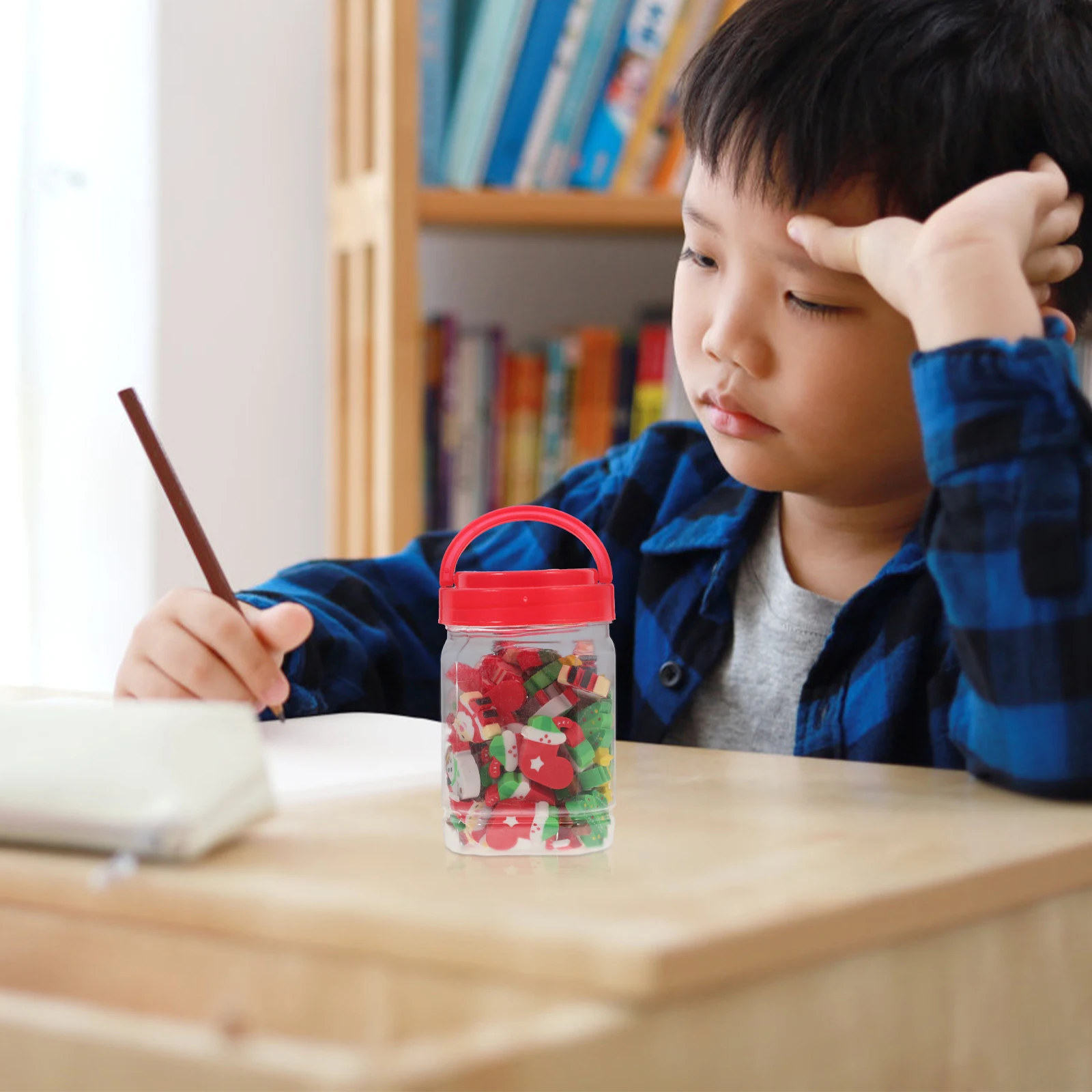 50 шт. ластики для снеговика, ластики Санта-Клауса, резиновые ластики для снеговика, дизайн Санта-Снежный ластик, мини-набор для детей, безопасное развлечение