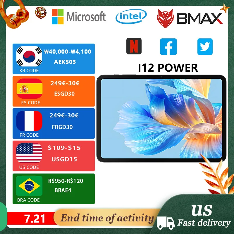 

BMAX- I12 Power, Android 15, 11.4-inch tablet ARM MALI-G57 MC2,8GB+16GB expansion 256GB SSD dual band Wi Fi USB tablet