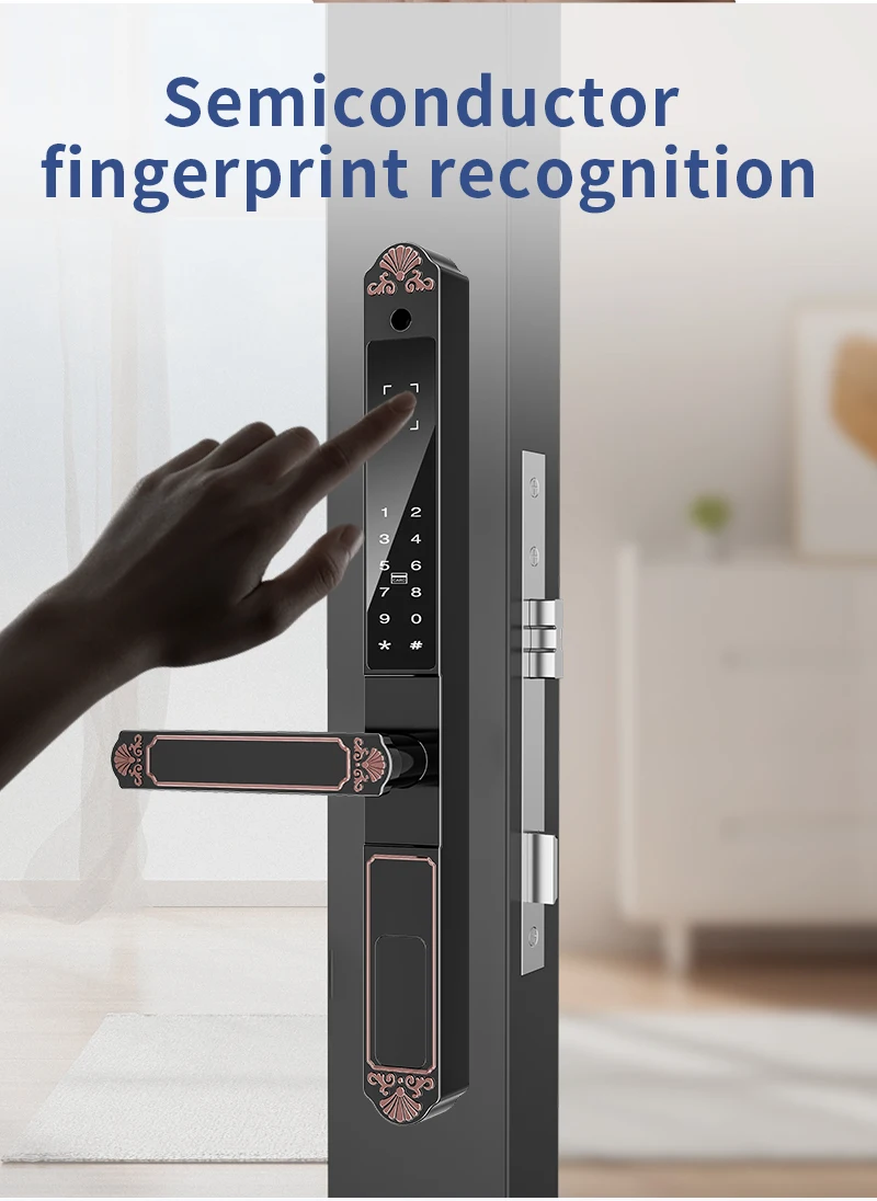 July005 Kasman SOURCE PRICE Doubwin S611 Aluminum Smart Door Lock Waterproof Fingerprint Tuya WIFI App Memory Card for Home Offi