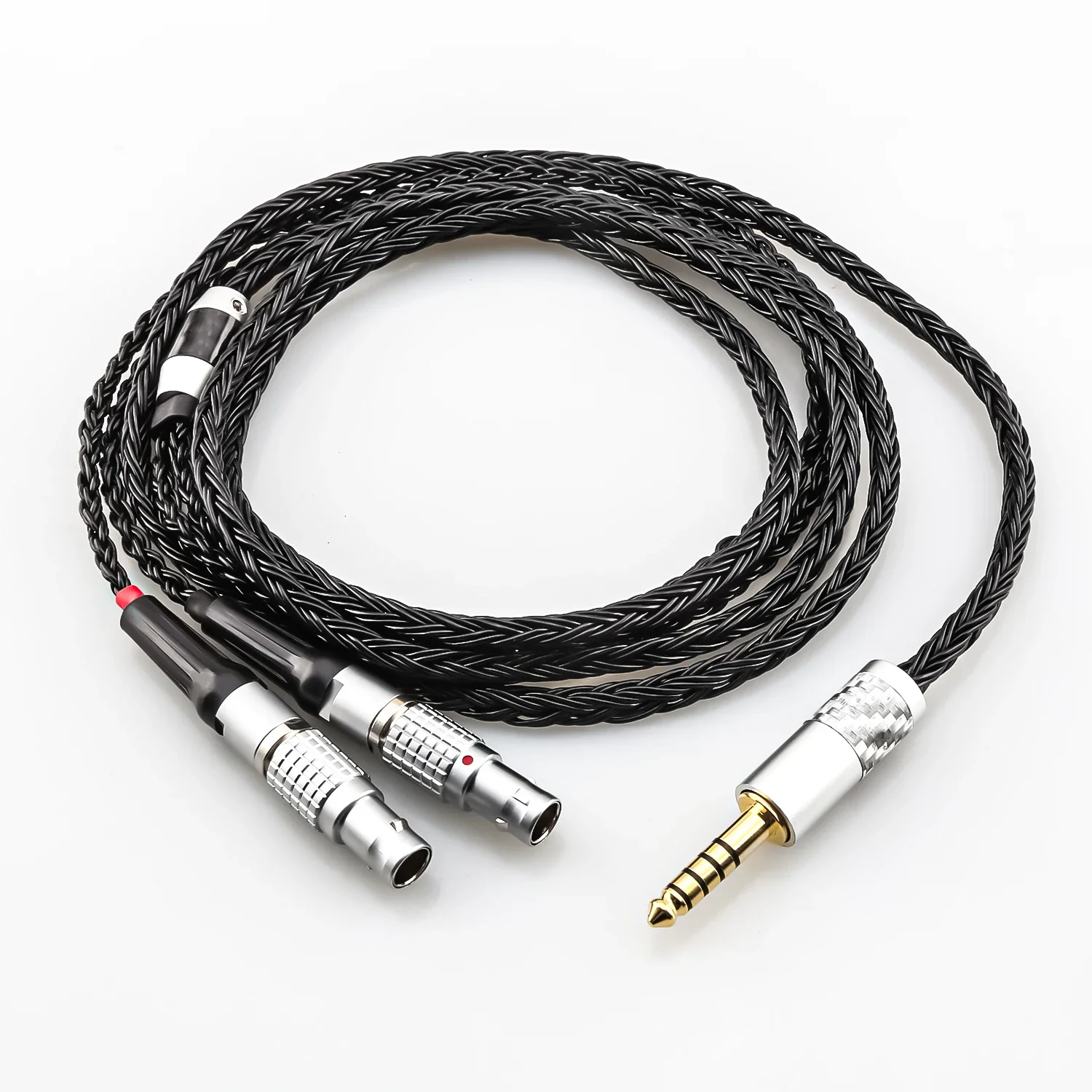 HiFi 2.5mm/3.5mm/4.4mm XLR male Black 16 cores Headphone Upgrade Cable For Focal Utopia Fidelity Circumaural Earphone