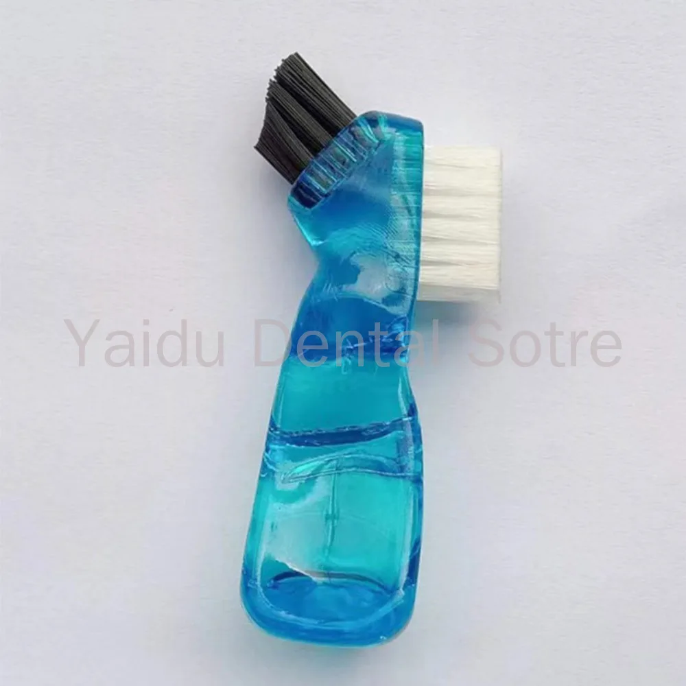 30Pcs T-shape Denture Brush, False Teeth Cleaning Brush Single Sided Multi-Layered Bristles Portable Oral Care Gum Cleaner
