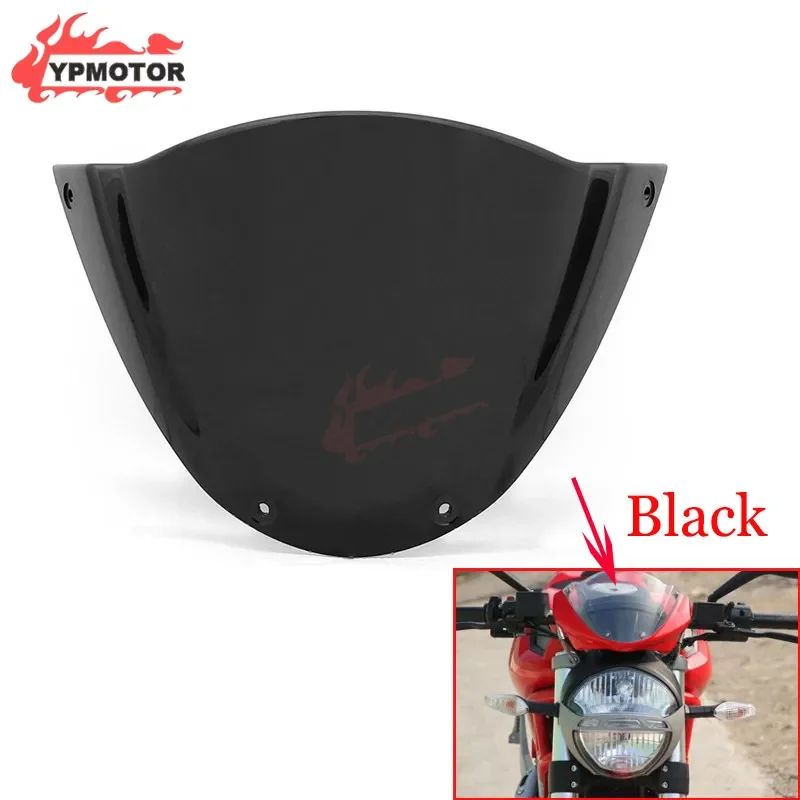 Motorcycle Windshield Windscreen Wind Shield Screen Window Glass Cover Deflector For Ducati Monster 696 1100 796 1100S 1100 EVO