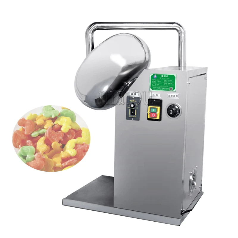 China Top Manufacturer Almond Sugar Chocolate Film Coating Pill Peanut Almond Sugar  Coating Pan Machine