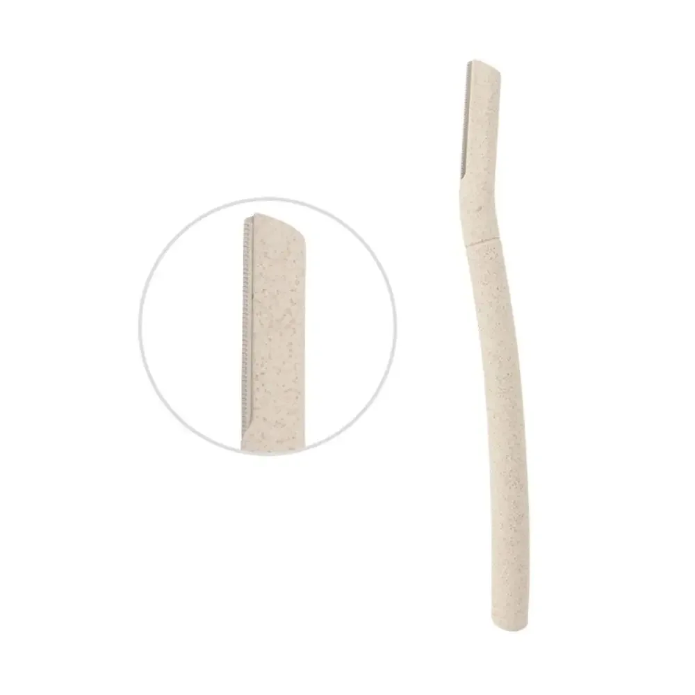 3/6/9PCS 밀짚 Dermaplaning 블레이드 스테인레스 스틸 친환경 눈썹 셰이퍼 생분해성 얼굴 헤어 면도기 여성