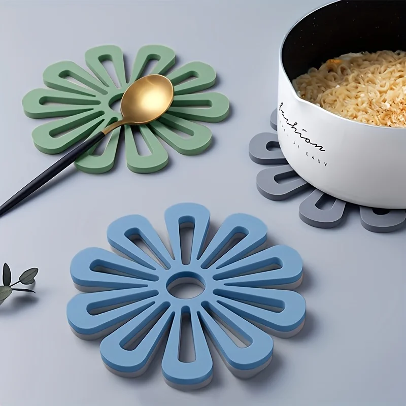 3pcs Flower Insulation Pad Combination, Cup Coasters, Suitable for Table Decoration In Homes And Restaurants