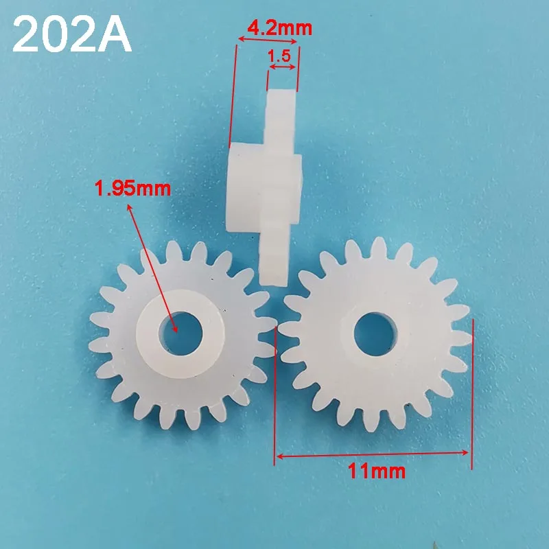 20T 0.5M Spur Gear 11mm 20 Teeth Hole2 /2.5mm Tight Fitting DIY Model Toy Motor Parts Pinion Accessory 10pcs/lot