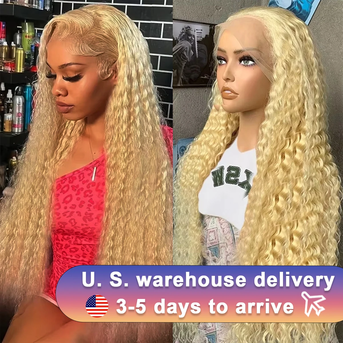 613 Hd Lace Frontal Wig 13x6 Deep Wave Lace Front Wigs Human Hair 32 Inch Loose Water Wave Wig Blonde Curly Wig For Black Women