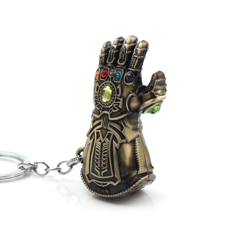 Marvel Keychain Avengers Thanos Infinity Gauntlet Glove Keychain Move Key Ring For Gift Chaveiro Key Chain Jewelry Porte Clés