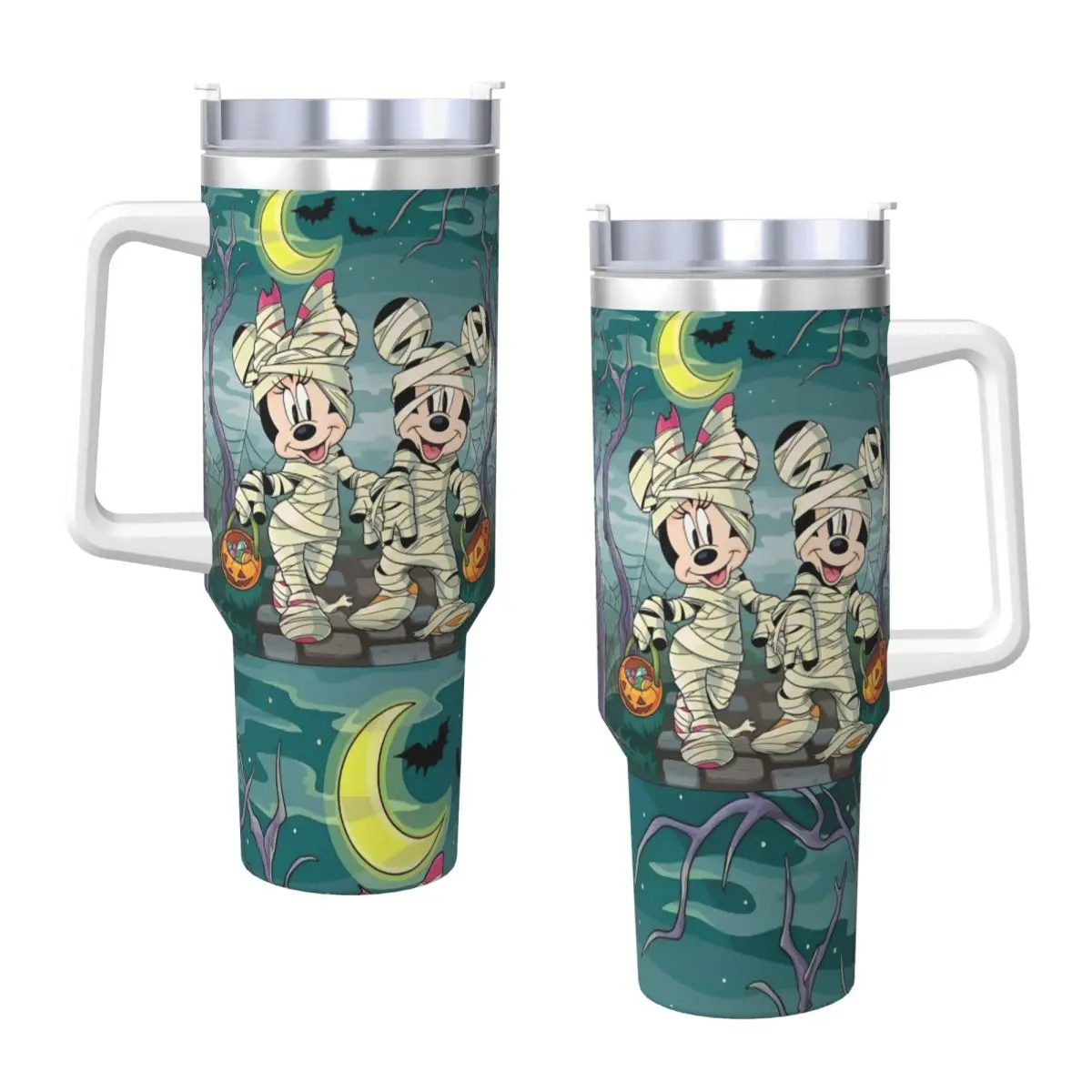 Stainless Steel Tumbler Mickey Mouse Halloween Thermal Cups Keep Heat Cold and Hot Car Mugs Travelist Custom DIY Water Bottle