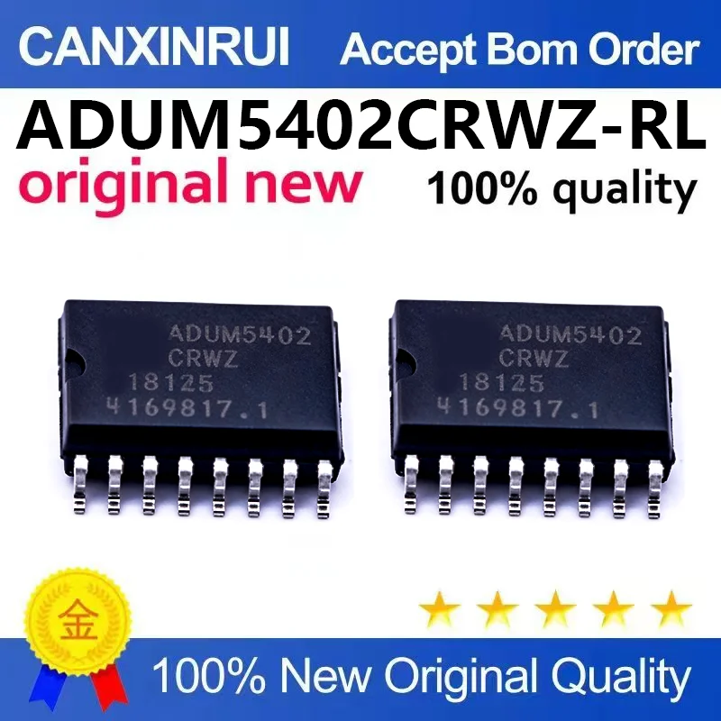 (5pcs-100pcs)Original genuine ADUM5402CRWZ-RL packaged SOIC-16 converter with four channel 2.5kV isolator