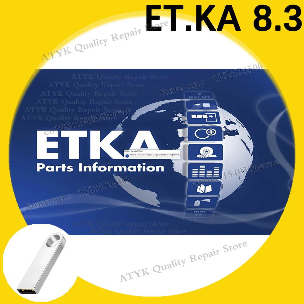etk.a V8.3 Car Tools ETK.A 8.3 Win Auto Repair Software ET-KA 8.3 for A-udi for V-W Group Vehicles Electronic Parts Catalog NEW
