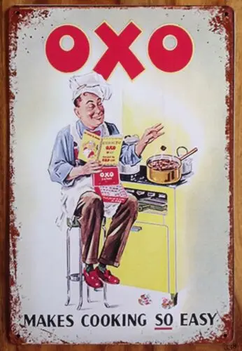 OXO Vintage Old Retro Advert METAL WALL SIGN PLAQUE Kitchen poster print 1928
