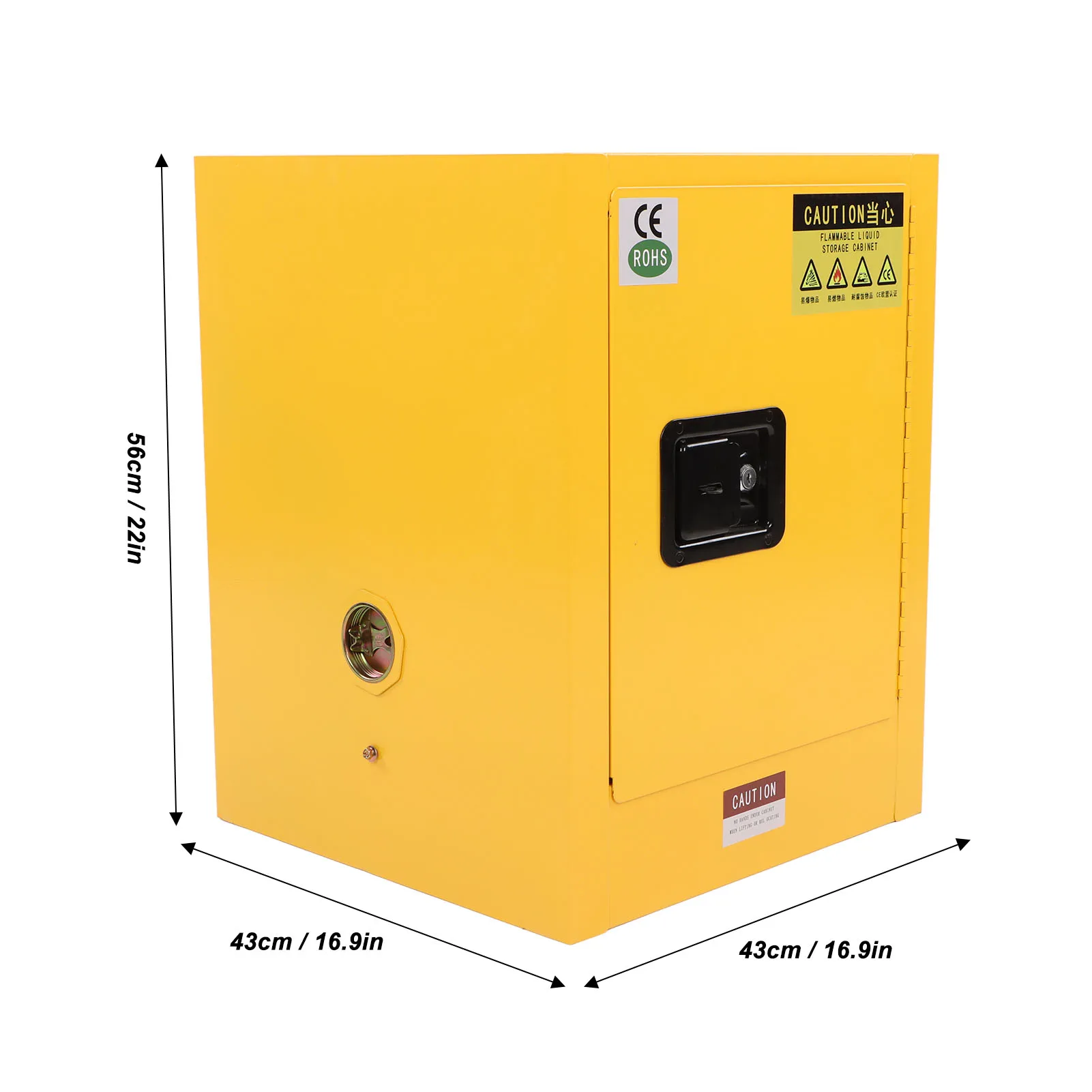 Industry Safety Cabinet Fire Resistant Explosion Proof Leakage Proof Flammable Storage Cabinet Yellow