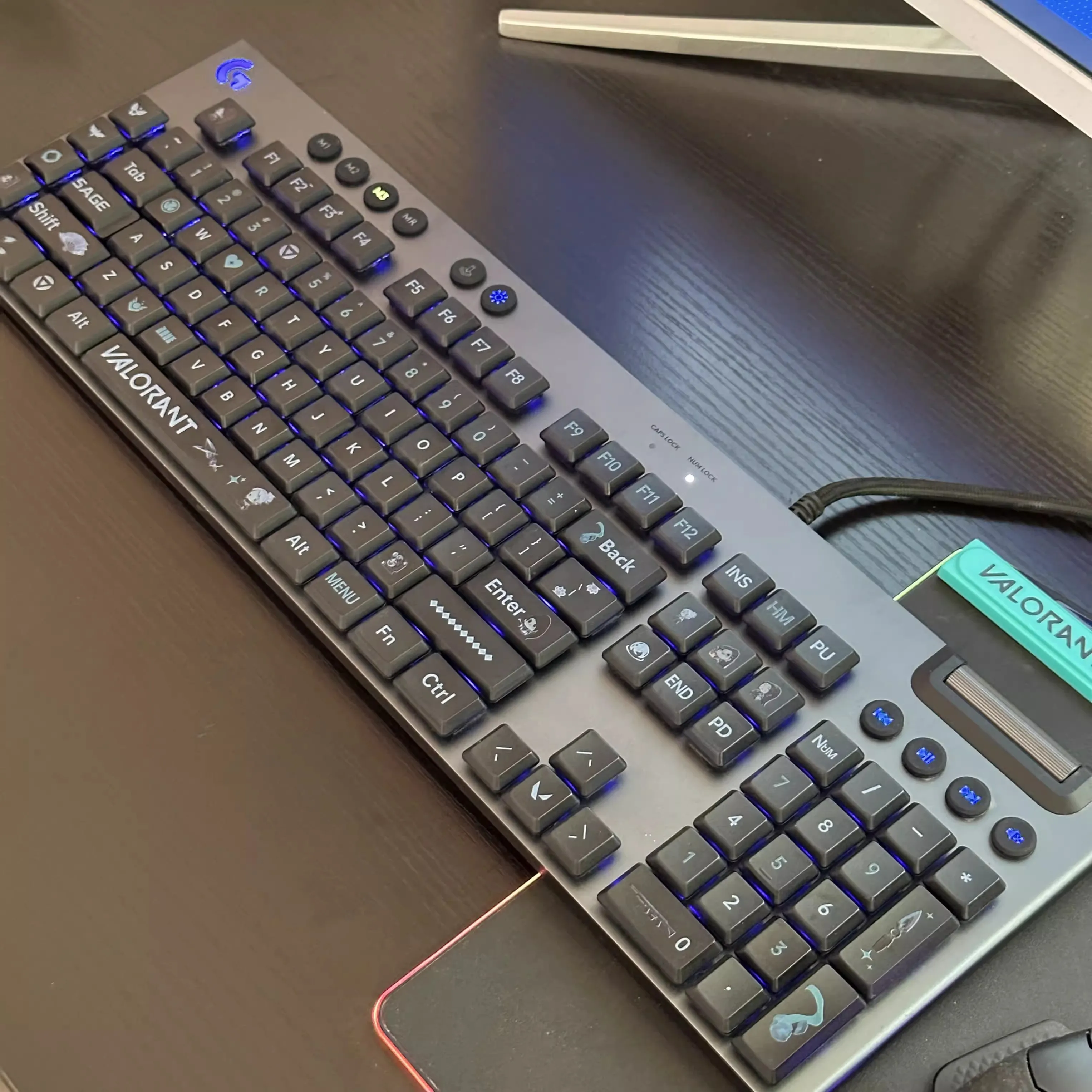 Custom 1 Set PBT PC Backlit Keycap for Logitech G813 G815 G913 G915 TKL VALORANT CSGO with ISO Enter 1.25U Shift Gift
