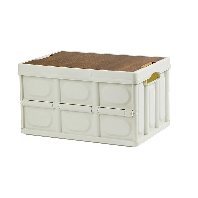 

Outdoor camping storage box with lid Large capacity box table Foldable storage and finishing Car back box camping