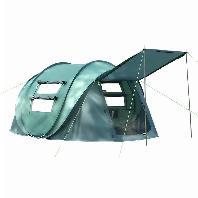 Imagem -03 - Hui Lingyang 58 Pessoas ao ar Livre Grande Barraca de Acampamento à Prova de Vento Impermeável Automática Pop-up Tenda Família Dampproof com Janela