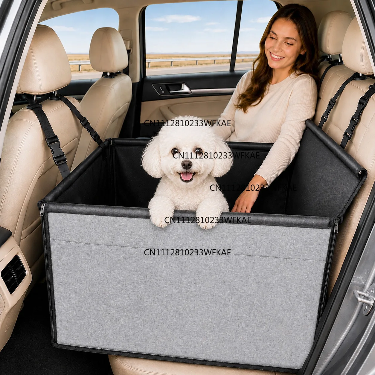 Pet car pad Rear seat Car kennel Small medium and large dog Waterproof and anti-dirty Fully enclosed isolation dog pad