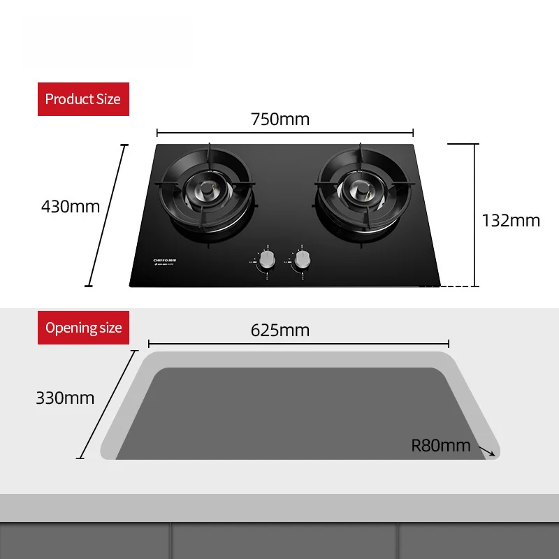 Wholesale Portable 2 Burner Gas Stove Built-In Glass Cooktops Hob Cooker Household Use Tempered Glass Top Best Price