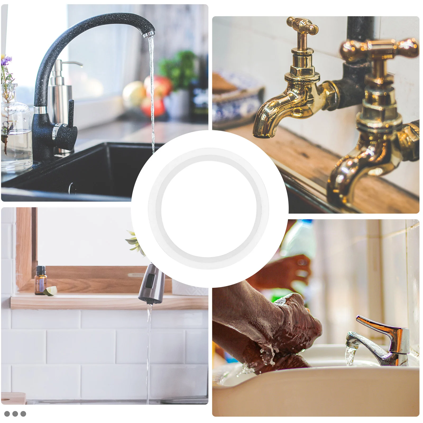 

3Pcs Sink Mounting Ring Rubber O Ring Sealing Gasket for Vessel Sink Bathroom Protection Replacement Sealing Gasket