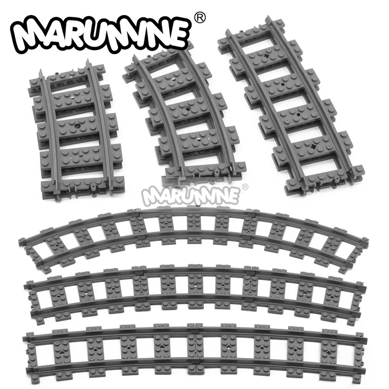 

MARUMINE New City Train Blocks Curve Track R72 R104 Compatible with 53401 Railway Building Bricks Model Kit Parts Accessories