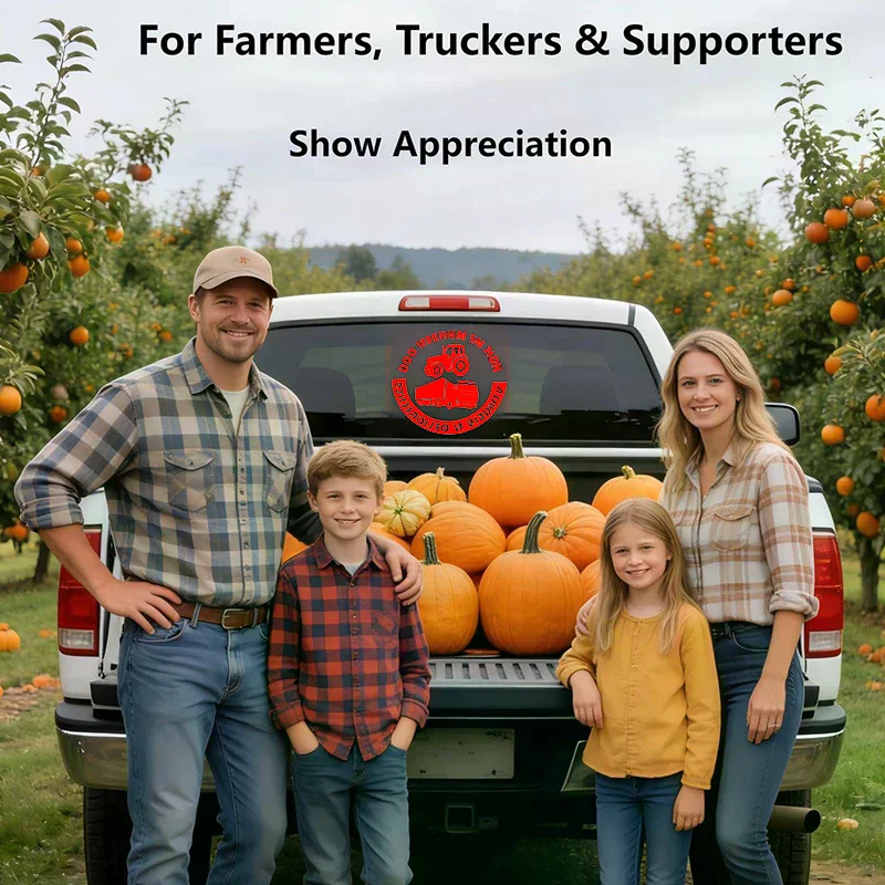 No Farmers No Food No Trucks No Deliveries Vinyl Sticker, Personalized Stickers, Heavy-Duty Weatherproof Car Sticker