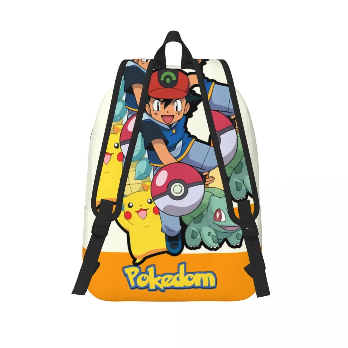 Birthday Gift Pokemon Ashh Poke Poke Sticker Retro Washable Rucksack Pocket Monster Pikachu For Men Kid Knapsack High School