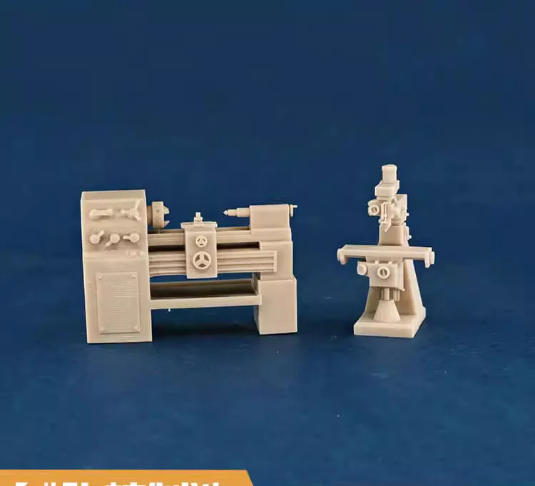 

1/64 Model Car Auto Repair Machinery Equipment Lathe Bench Drill Workshop Garage Scene Accessories White Mold