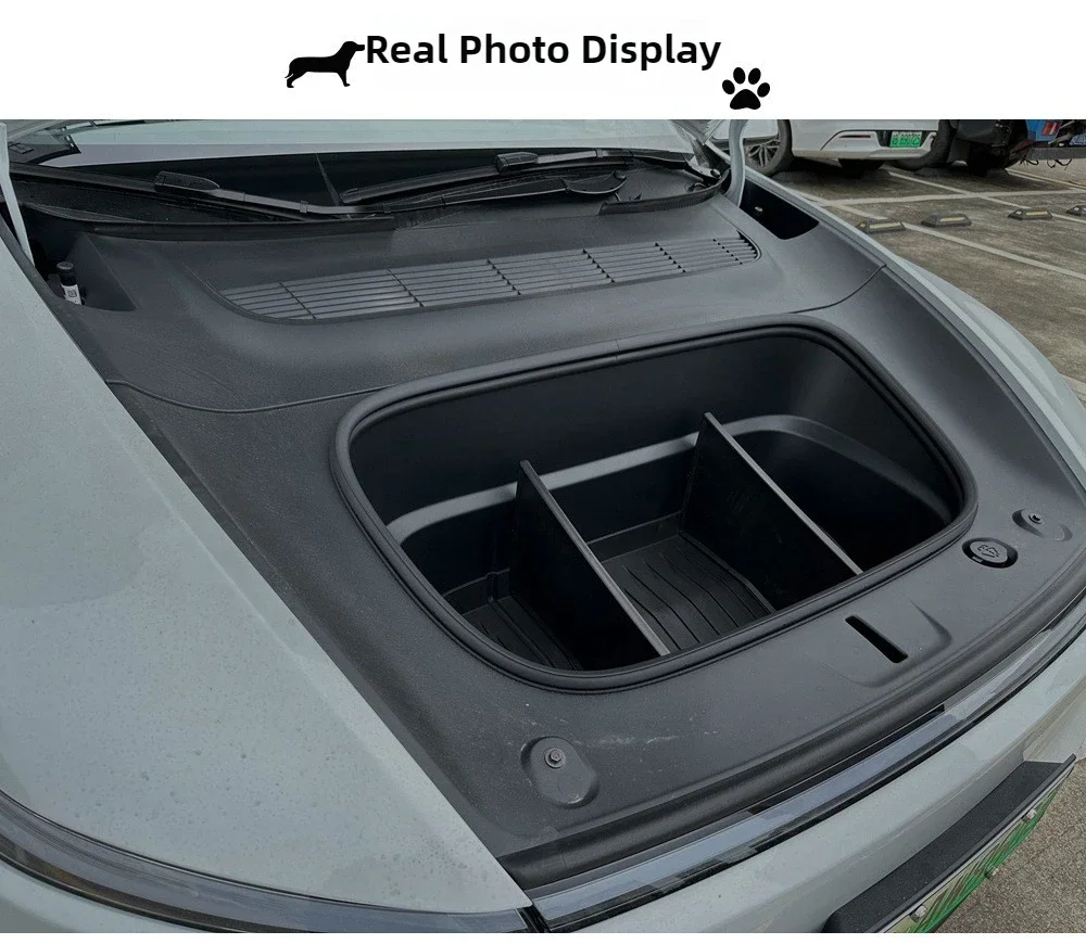 Für Tesla Model Y YL Juniper 2025 2026 Vordere Kofferraummatte Zwischenraum-Kombinationstrennwand Vorderer Ersatz-Organizer Trennwand – Detail 5