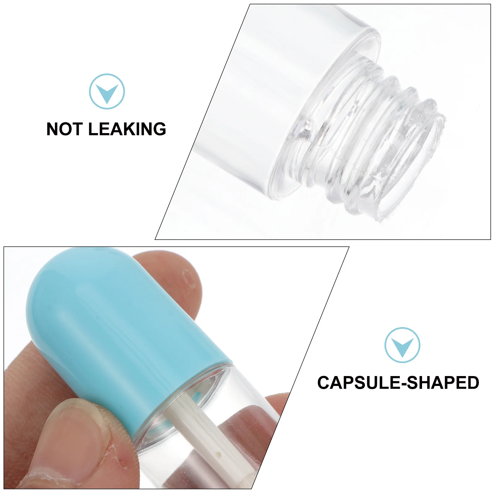 Tube vide de brillant à lèvres rechargeable, Mini bouteille de rouge à lèvres pour bricolage, baume à lèvres, Mascara, huile, stockage de cosmétiques, Capsule étanche, 12 pièces