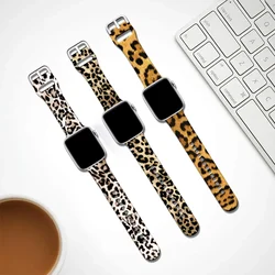 Leopard Strap for Apple Watch Ultra Band 9 8 7 45mm 41mm 49 44mm Silicone Wristband for IWatch Series 6 5 4 3 SE 42mm 40mm 38mm