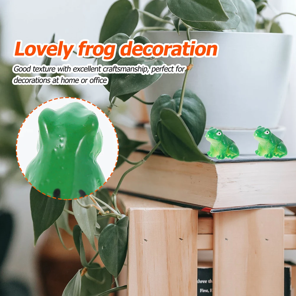 

30 Pcs Frog Ornaments Outdoor Resin Statue Bulk Miniature Frogs Climbing Pet Box Garden Micro Landscape Figurines Scene