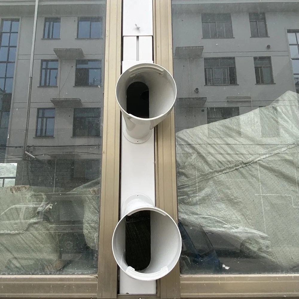 2/3/4pcs Double Hole Window Sealing Plate Adjustable Height PVC Air Conditioner Window Kit with Screws Windshield