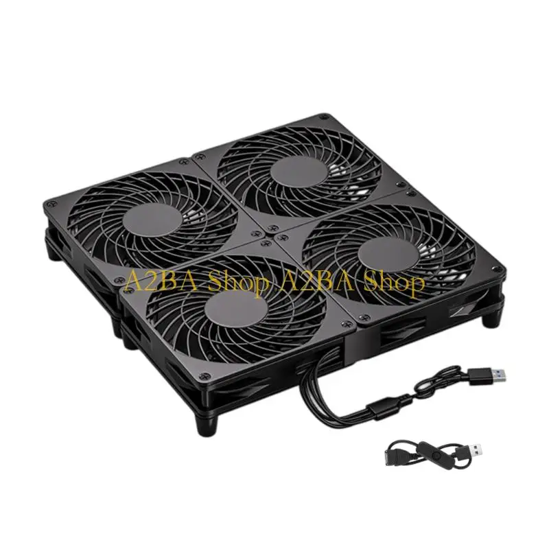 A2BA Multi Purpose USB 12Cm Fan With Anti Vibration Feet Suitable For Computer And Electronic Devices