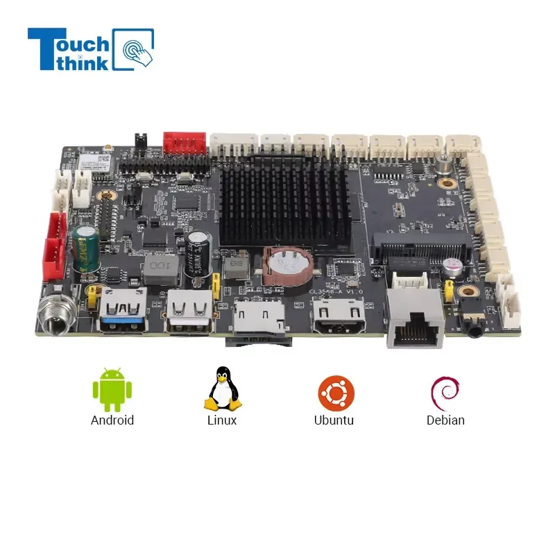for Rockchip RK3566 RK3568 AI Board Quad Core 4K HD 1TOPS Linux Embedded Motherboard for Digital Signage AIoT Medical