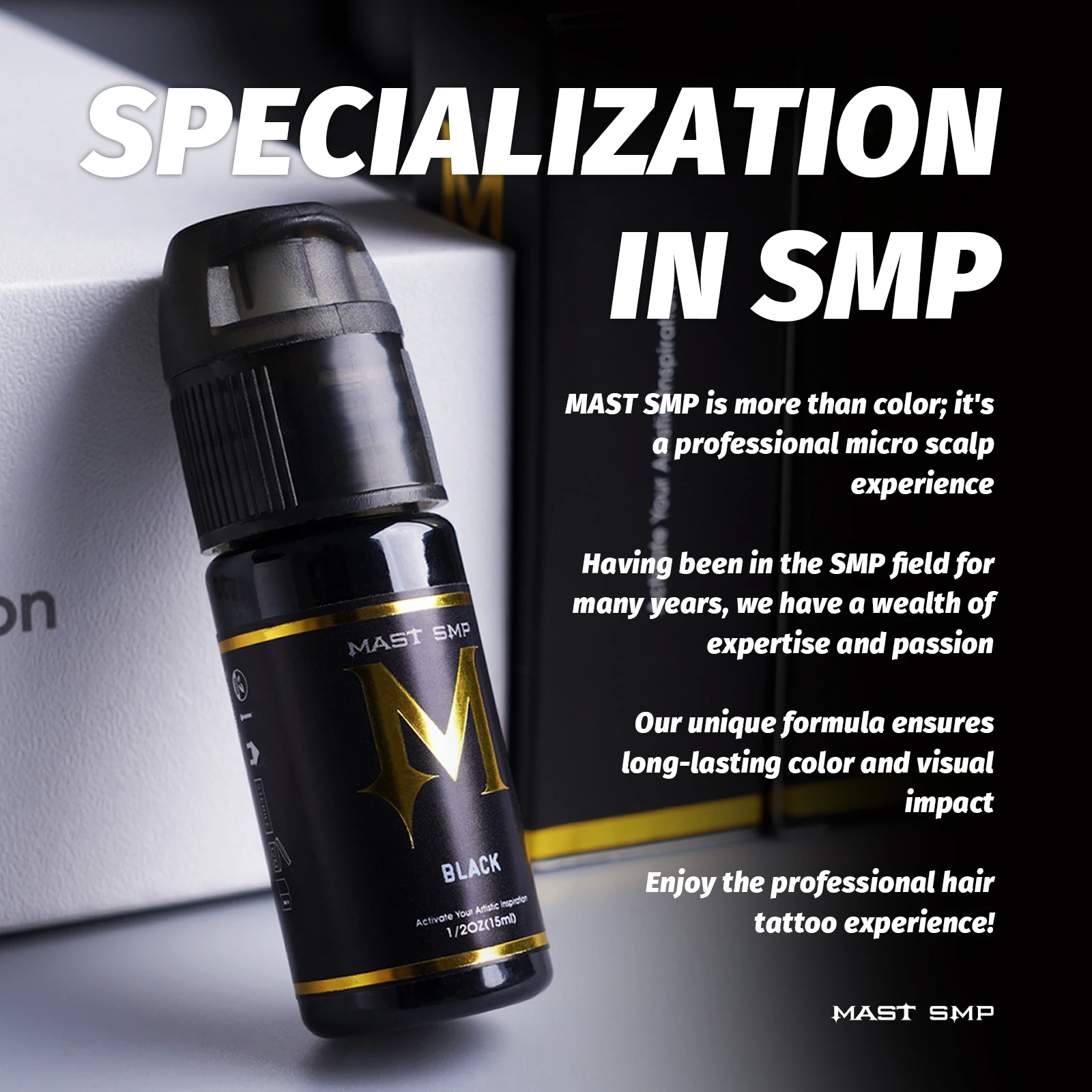 Mast SMP Professional Scalp Tattoo Ink, tinta saudável vívida não tóxica, várias cores, nova chegada, suprimentos de tatuagem, 0,5 oz, 15ml